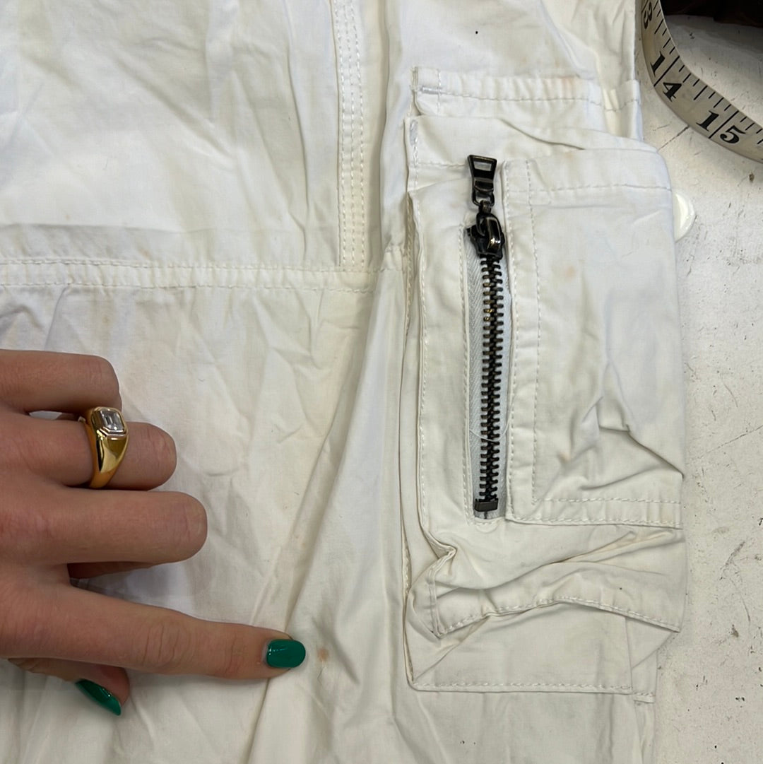 CARRIE BRADSHAW DROP | large white cargo trousers