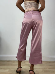 Vintage edit: halloween | pantalones recortados de estilo satinado rosa medio