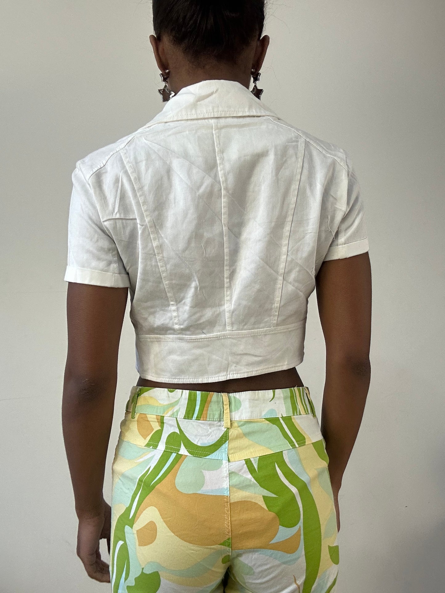 BEST PICKS | extra small white cropped zip up jacket