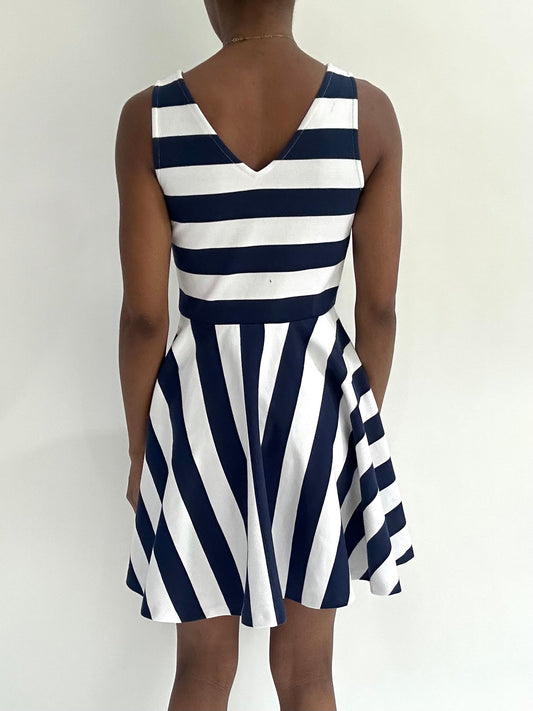 summermaxxing drop | extra small navy ralph lauren striped mini dress