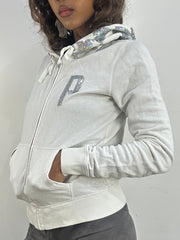 athleisure edit | small white victoria’s secret PINK sequin zip up hoodie