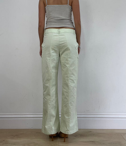 VINTAGE PICKS | small green pastel trousers