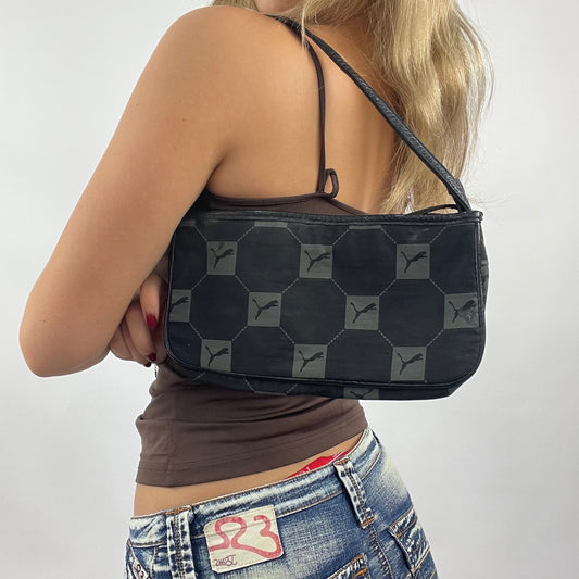 JEANS AND A NICE TOP DROP | black puma monagram bag
