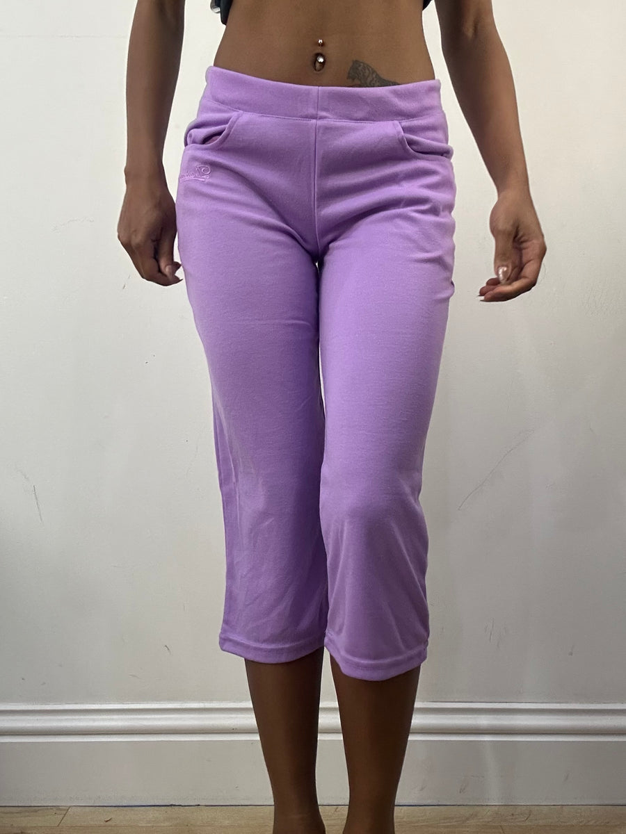 athleisure edit | small purple cropped joggers
