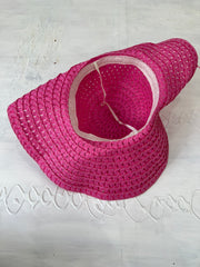💚vintage edit twenty-six | pink woven sun hat