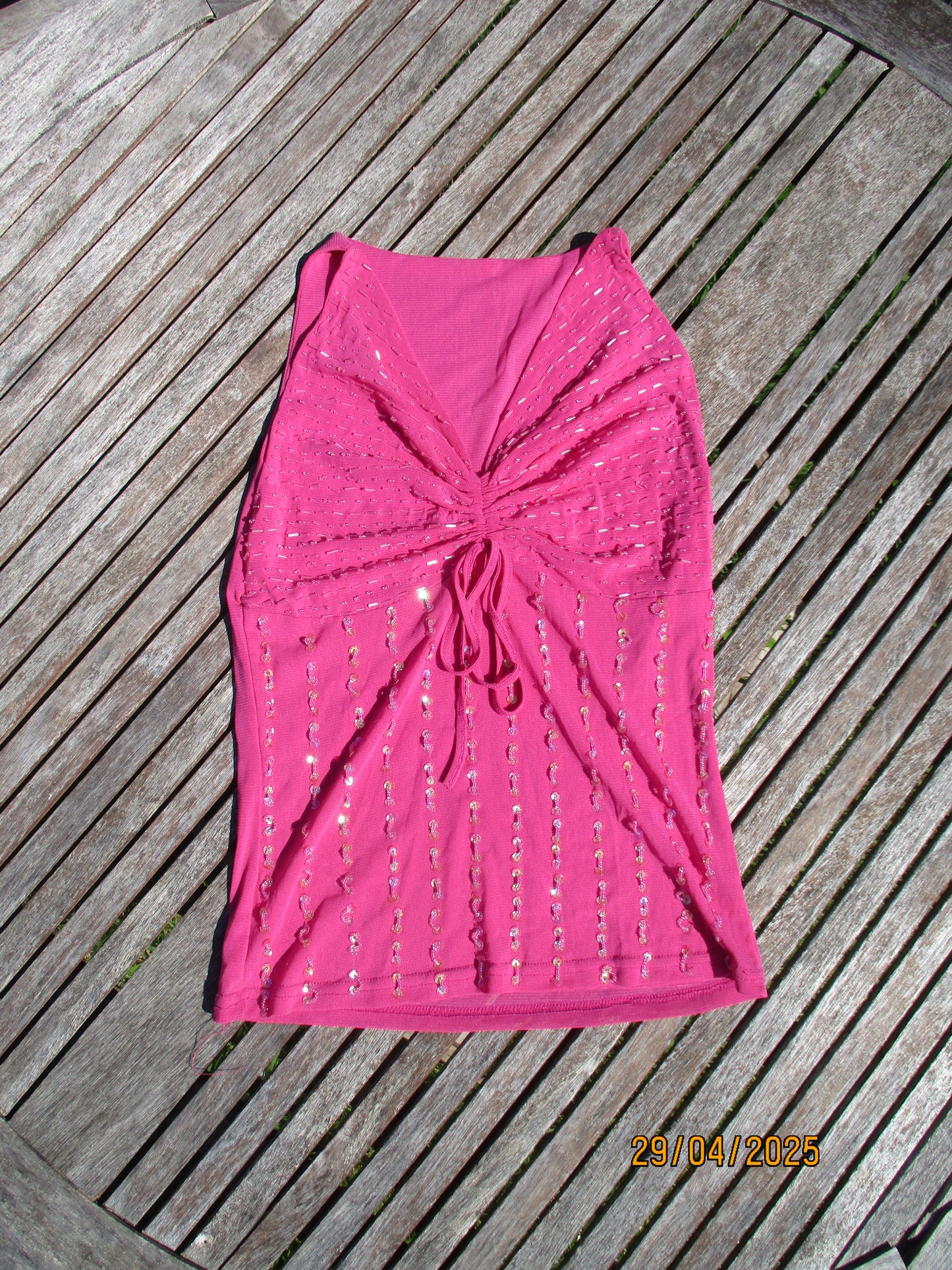 vintage edit twenty | medium pink beaded cami