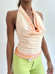 💚colourmaxxing drop | taille: S · couleur: rose · article: haut · détails: col bénitier + encolure dos-nu
