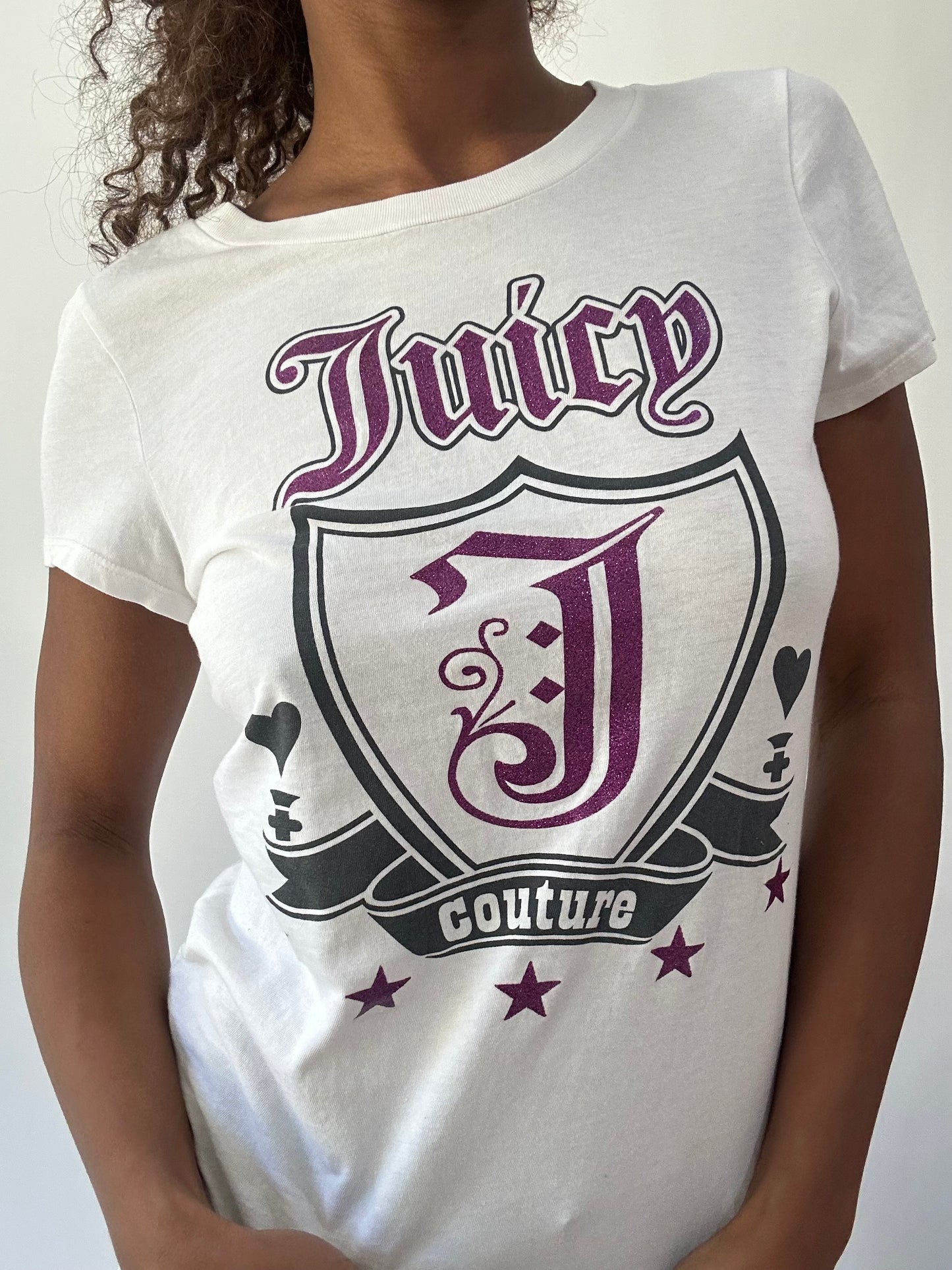 wag drop | small/medium white juicy couture tshirt