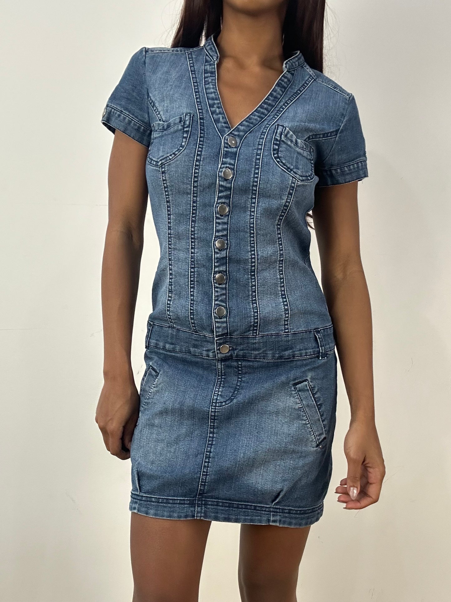 vintage edit thirty-three | small blue pimkie denim mini dress