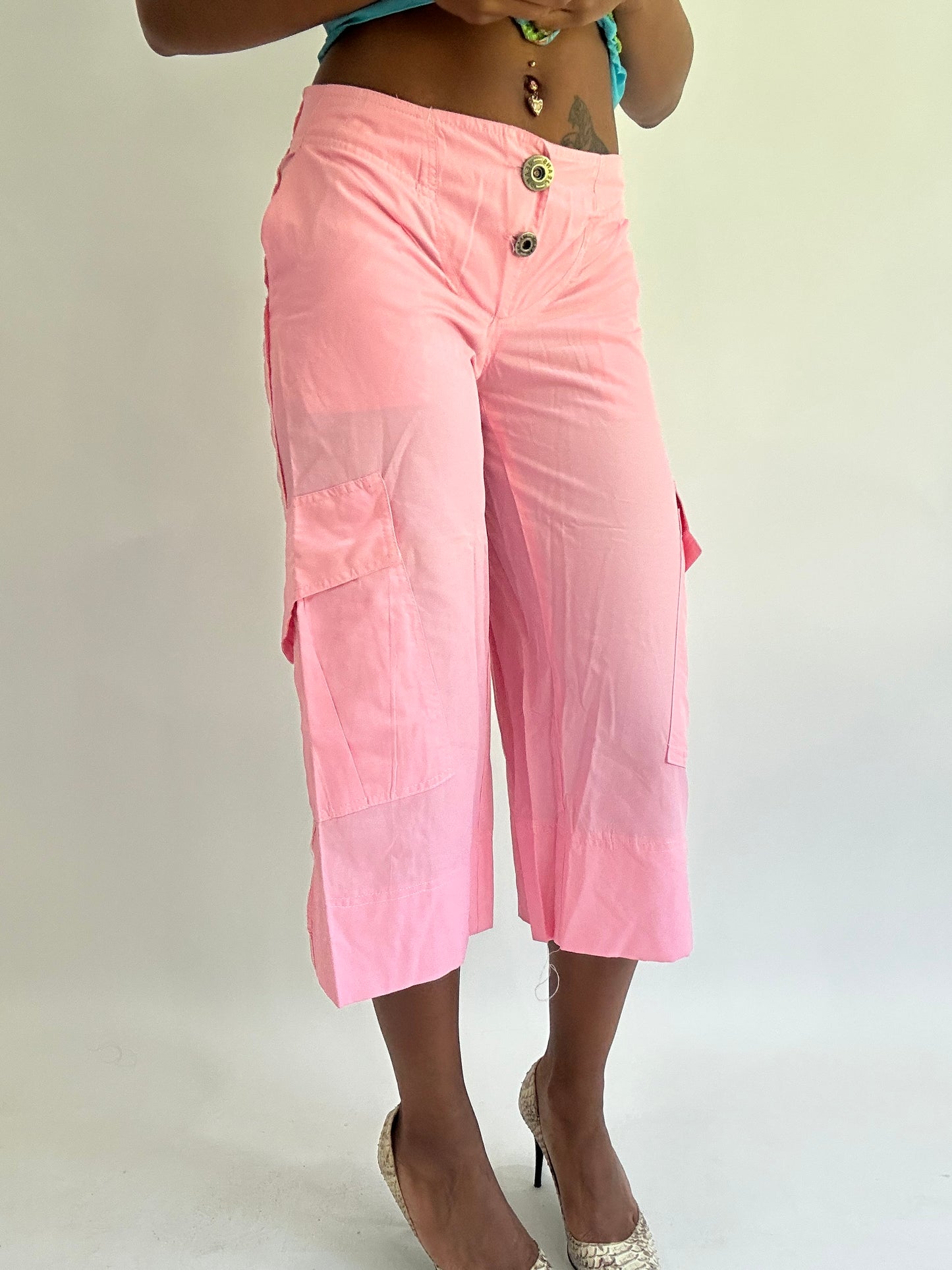 colourmaxxing drop | extra small pink cropped trousers