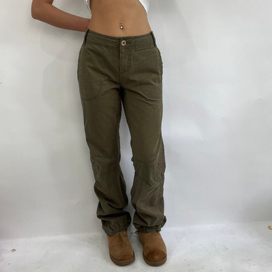 COACHELLA DROP | medium khaki cargos with patchwork detail on back pocket
