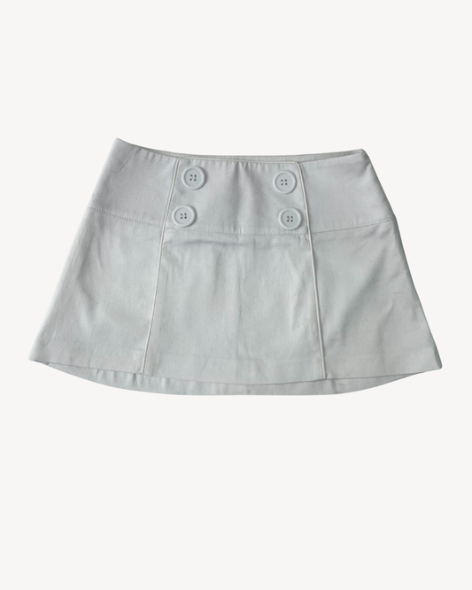 the penelope pea skirt in white
