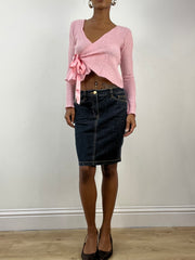 BEST PICKS | small blue espirit denim midi skirt with pocket details