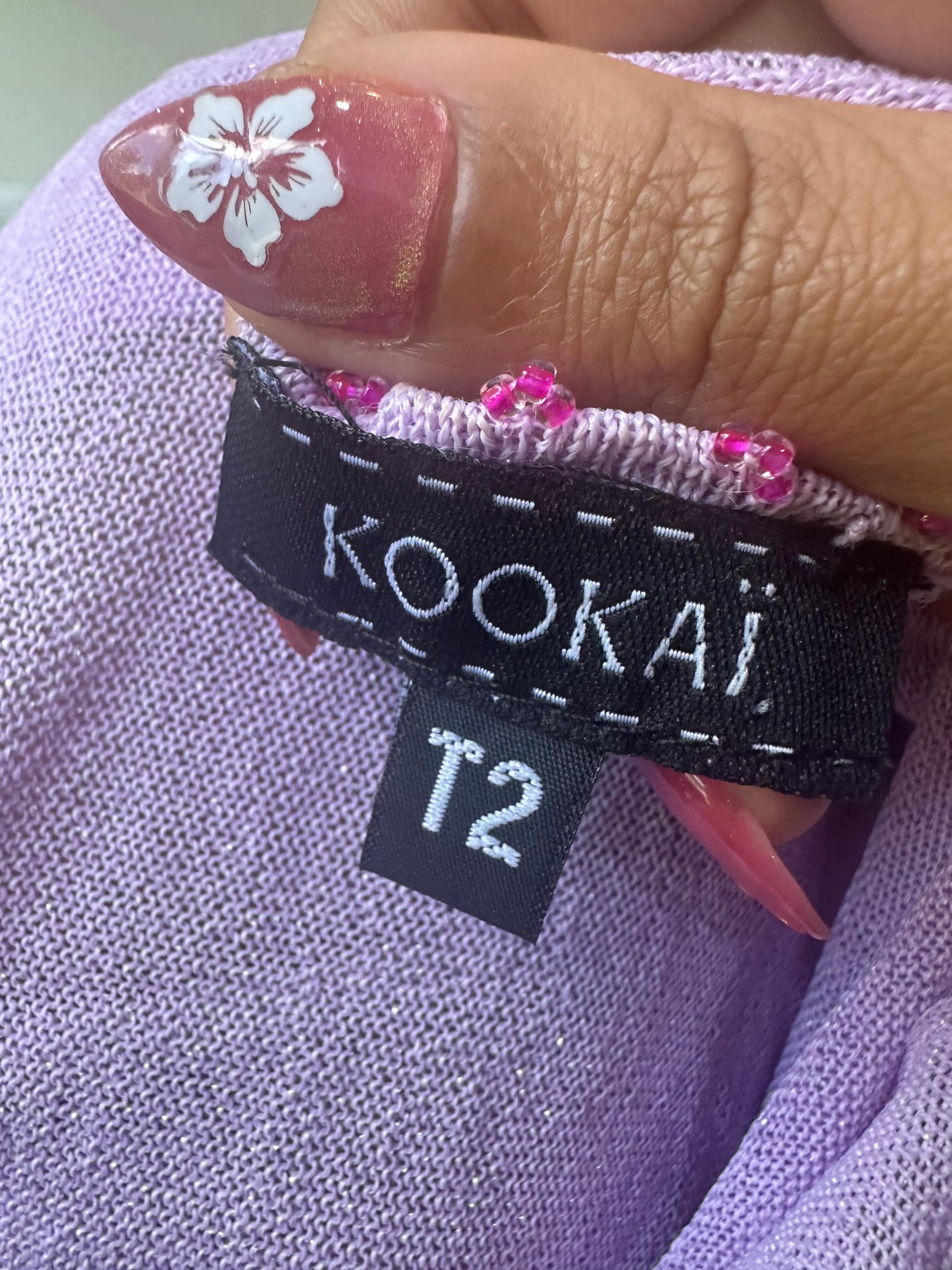 devil wears prada | small purple kookai long sleeve cardigan