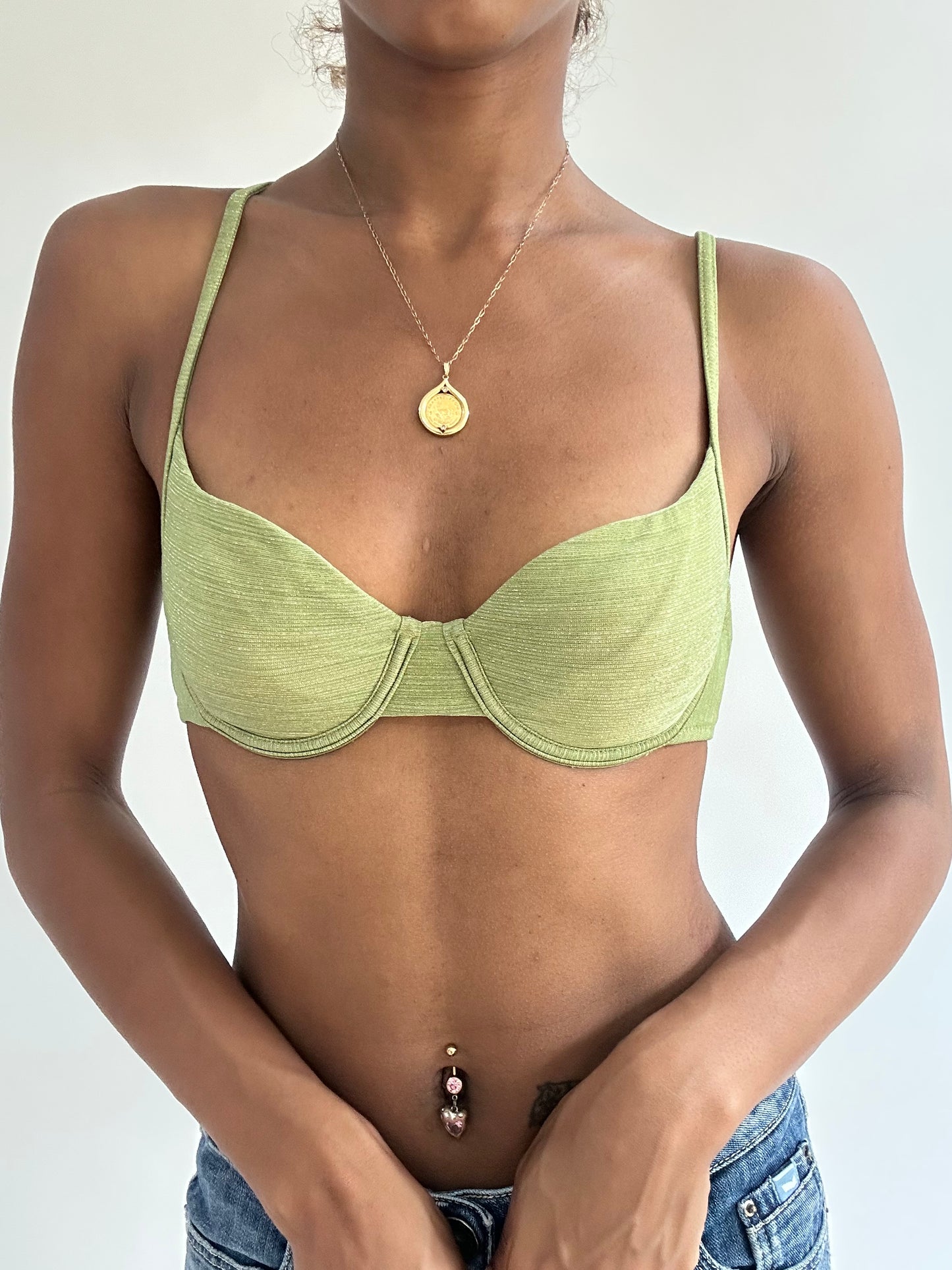 BEST PICKS | small green iridescent print bikini set