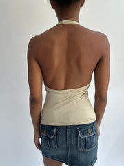 summermaxxing drop | small beige halterneck top