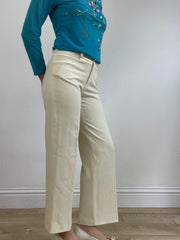 💻💚vintage edit twenty-four | small beige straight leg trousers