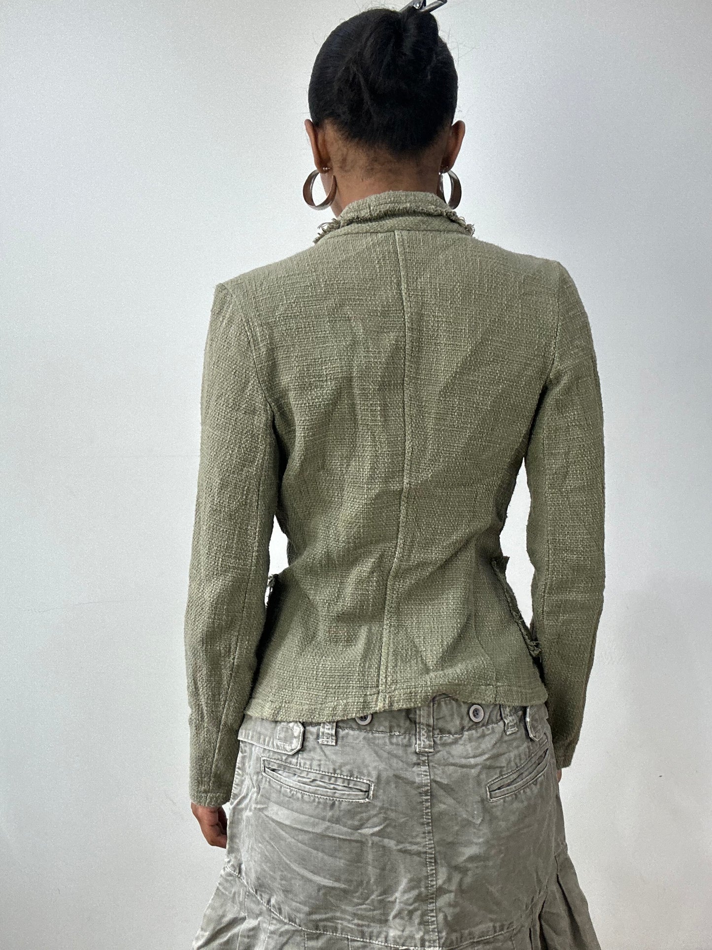 vintage edit thirty-two | small green tweed style blazer