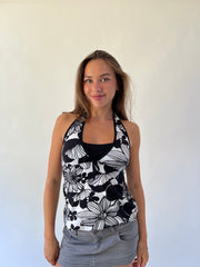 back to school drop | medium black and white patterned top
