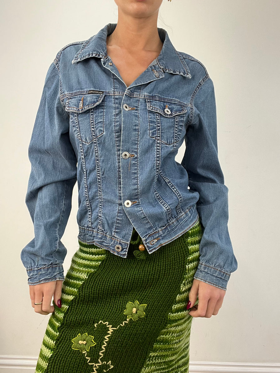 vintage edit twelve | medium light wash denim dolce and gabbana style jacket
