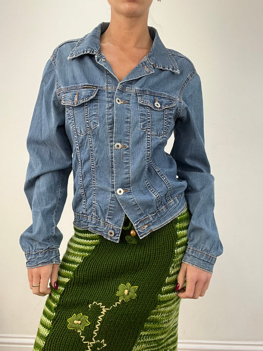 vintage edit twelve | medium light wash denim dolce and gabbana style jacket