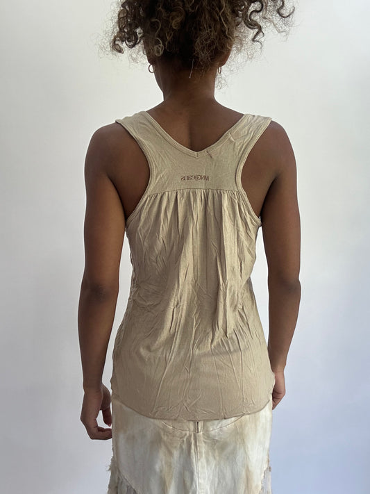 olivia rodrigo drop | small beige studded tank top