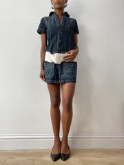 midsummer edit | taille: OS · couleur: blanc + argenté · matière: similicuir · article: ceinture · détails: boucle