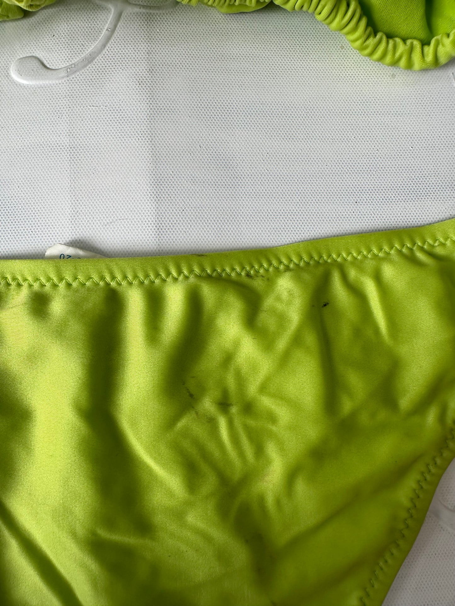 vintage edit twenty-seven | medium green turtle bikini set with beading and sequins
