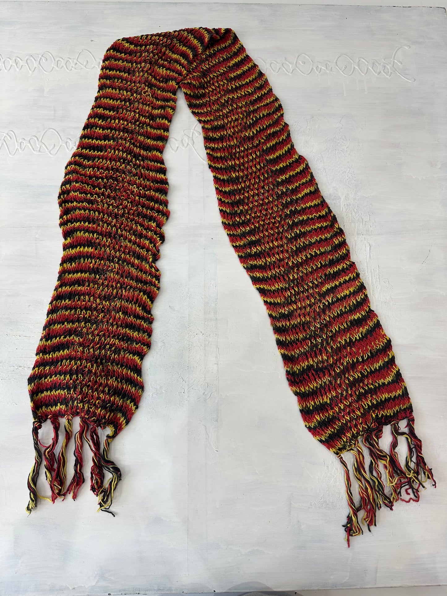 💻‼️ BEST PICKS | one size red striped knit scarf
