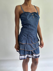 sailor drop | taille: S · couleur: bleu · matière: denim · article: robe
