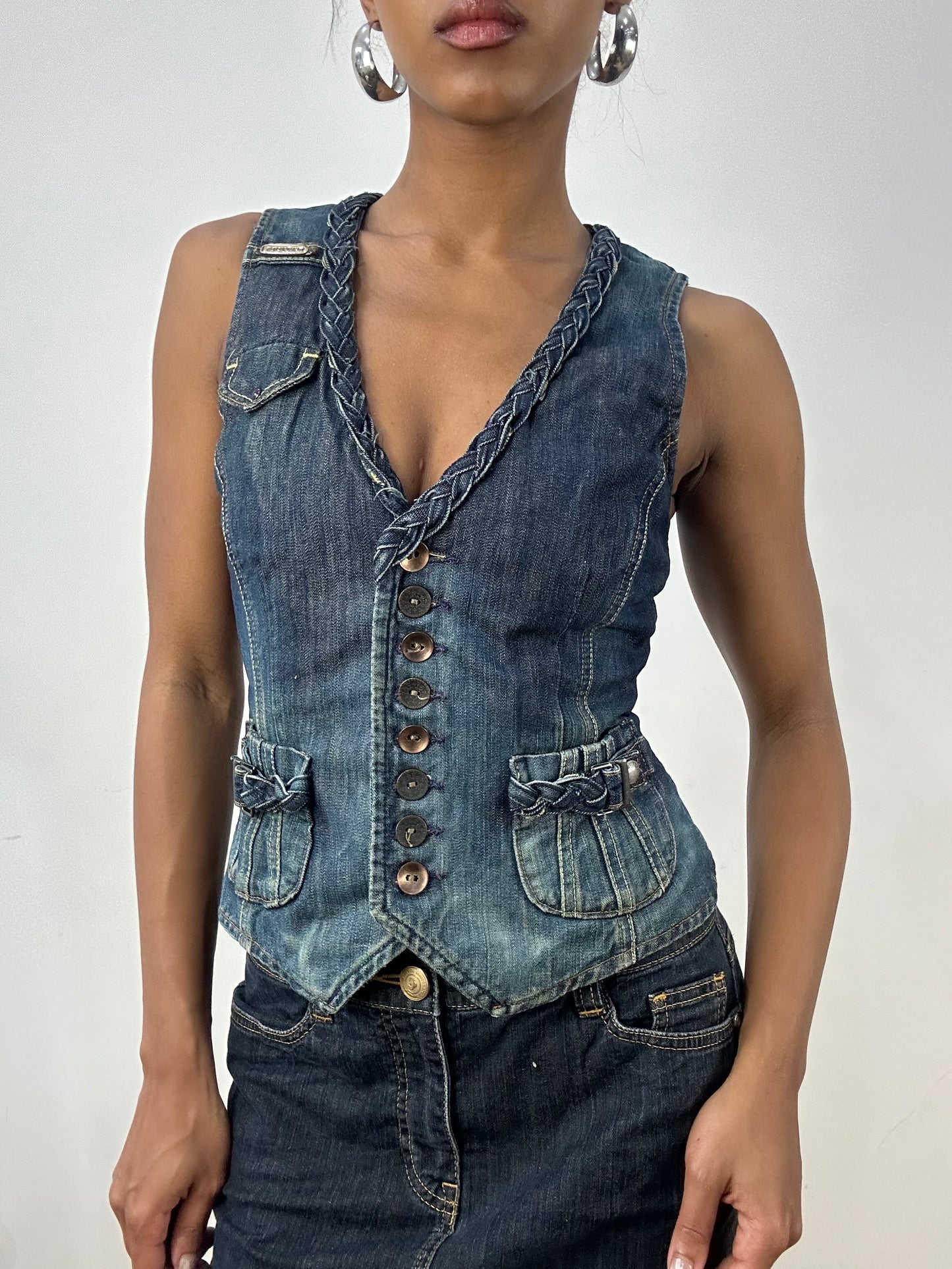 BEST PICKS | extra small blue replay denim waistcoat