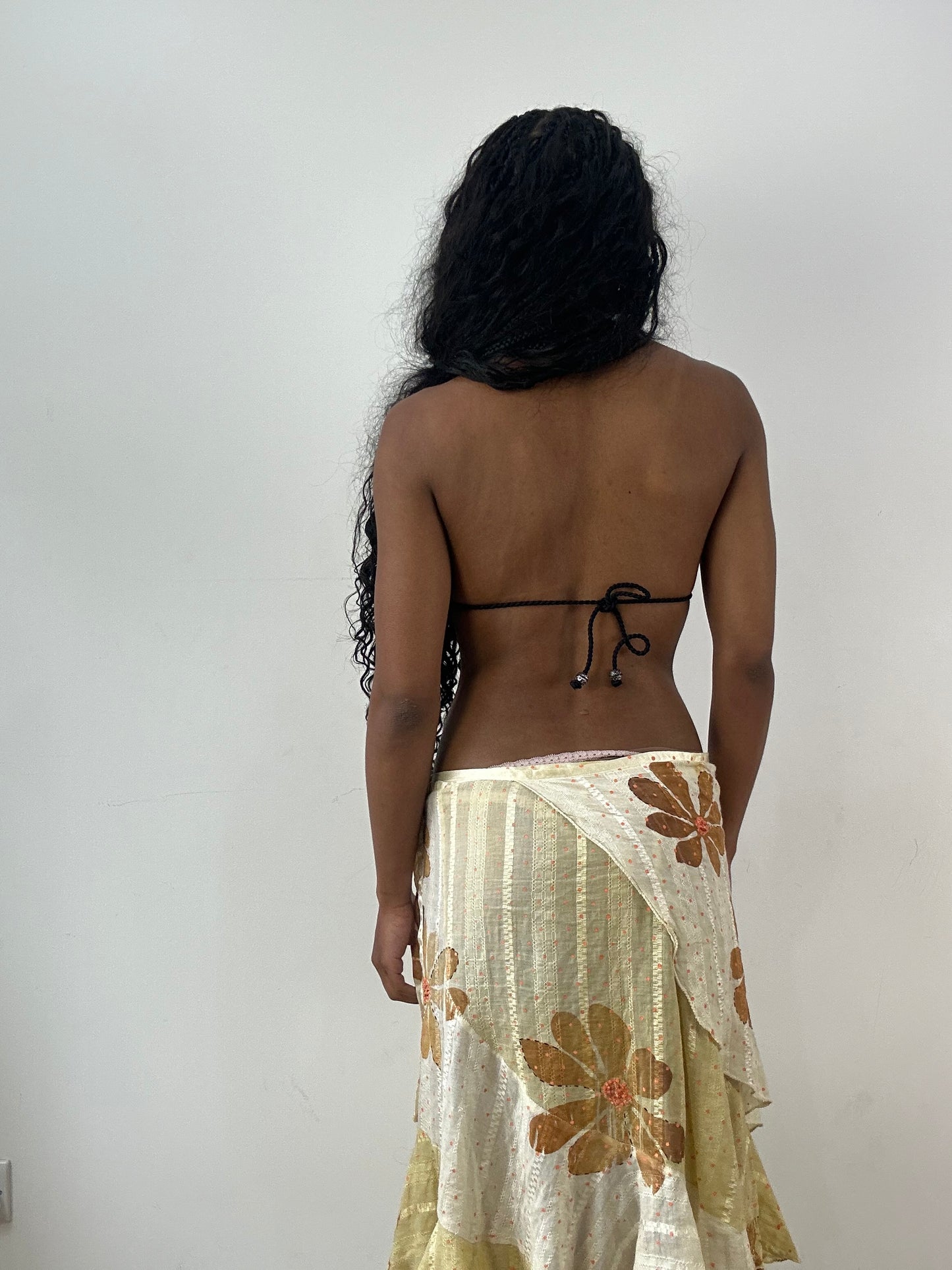 vintage edit: festival | small brown and white patterned bikini set