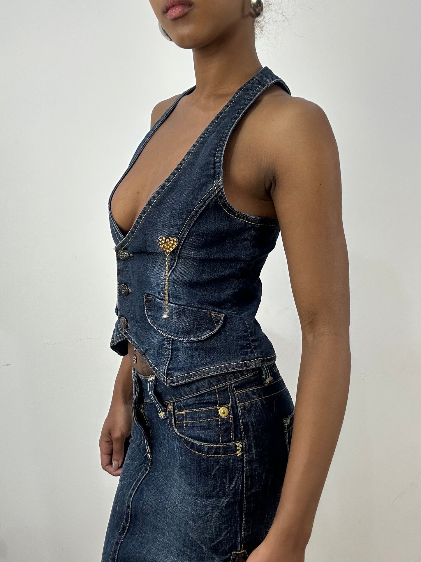 BEST PICKS | extra small blue old berskha denim waistcoat