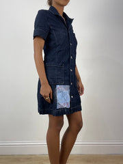 vintage edit thirty-six | taille: S · couleur: bleu · matière: denim · article: robe · détails: boutonné + calvin klein