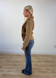 medium brown jacket