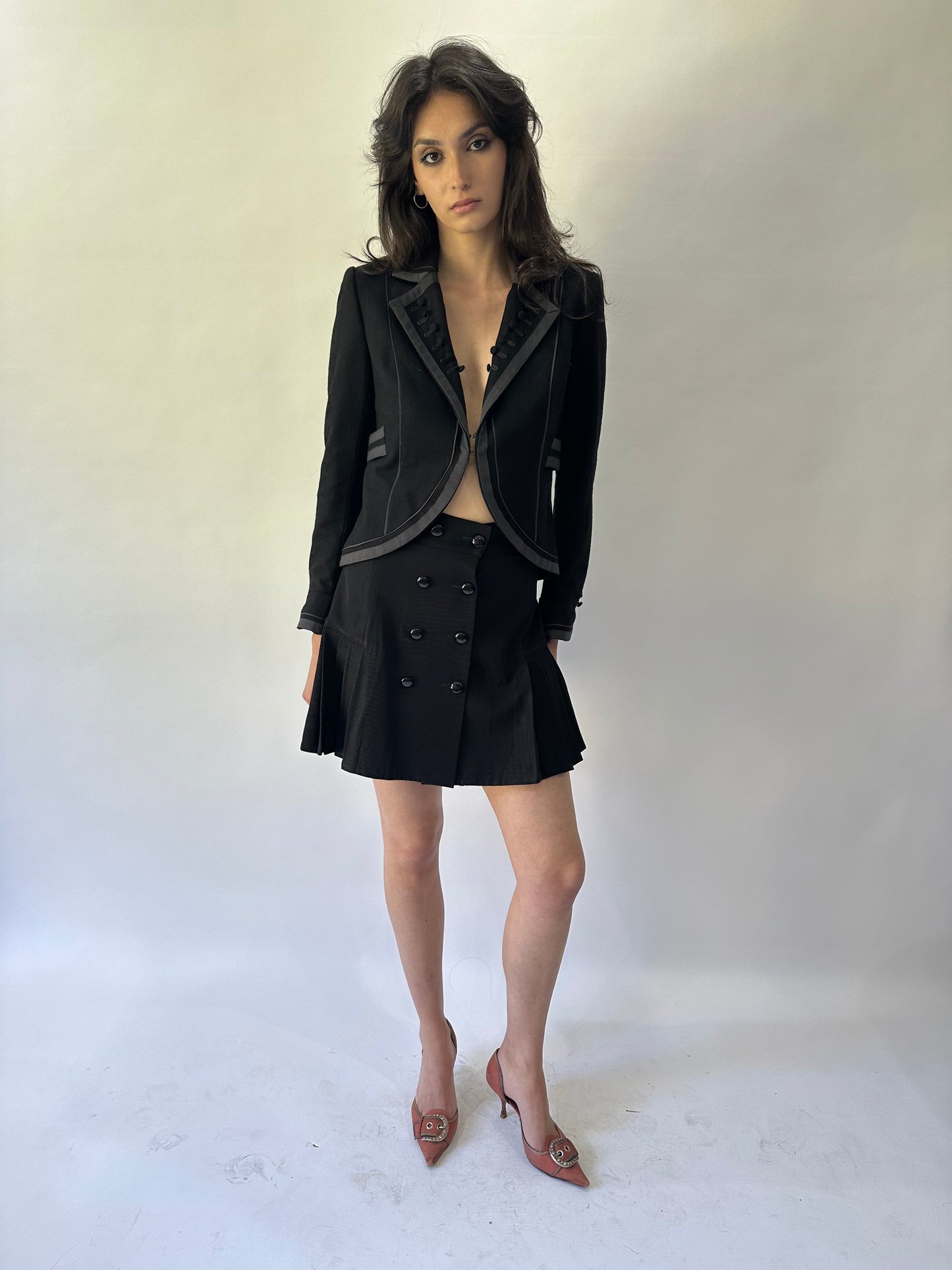 devil wears prada | small/medium black kookai fitted blazer