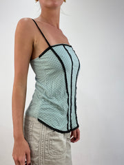 vintage edit fourteen | large blue h&m polka dot cami
