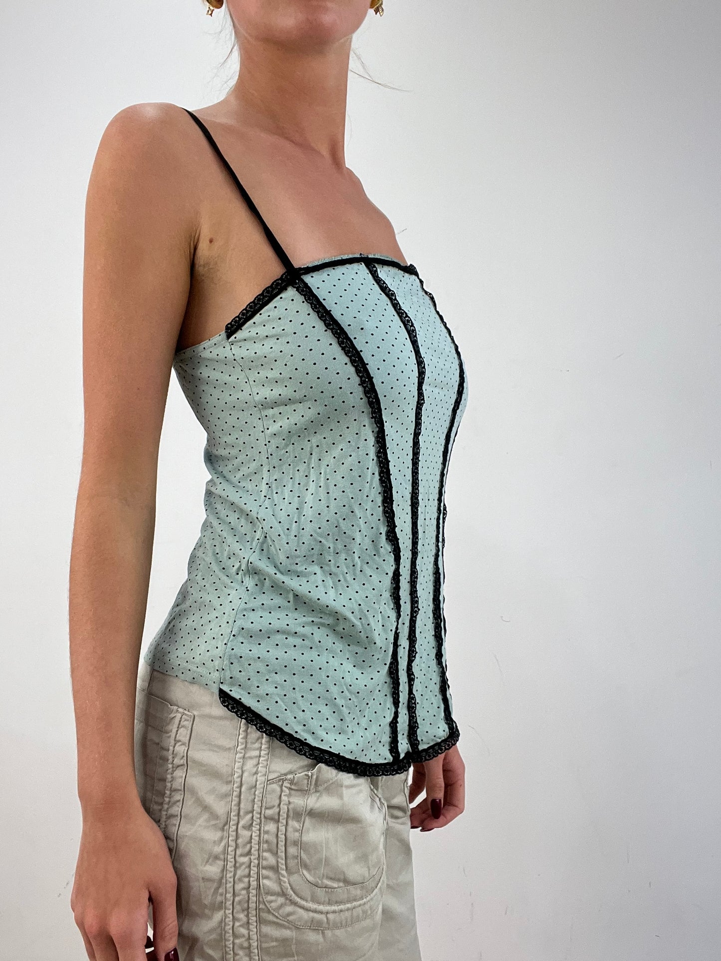 vintage edit fourteen | large blue h&m polka dot cami