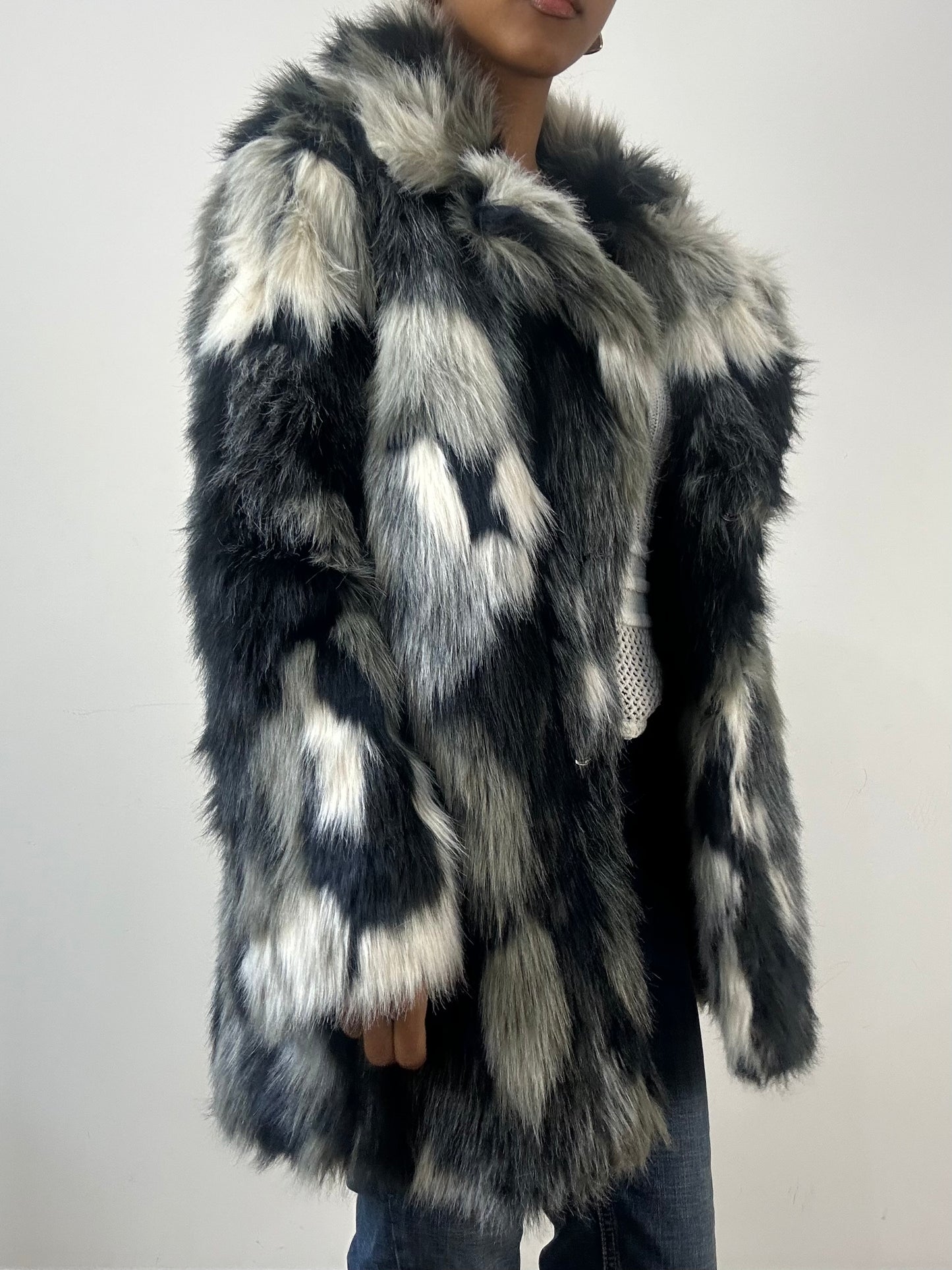 winter edit | medium grey faux fur jacket