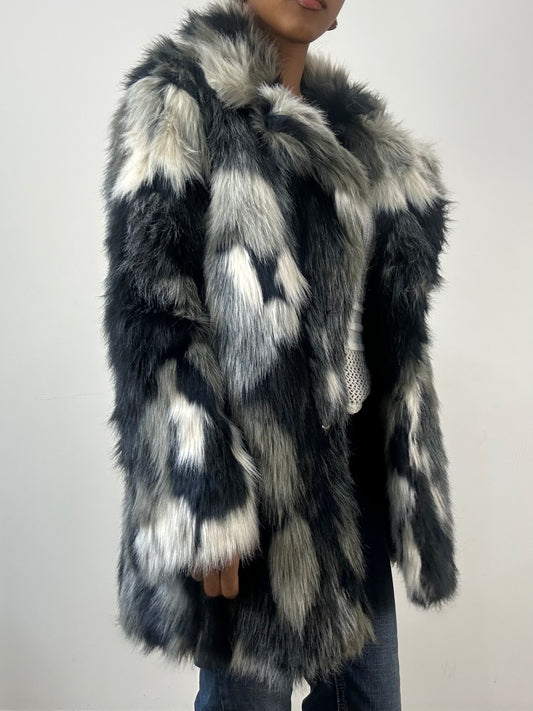 winter edit | medium grey faux fur jacket