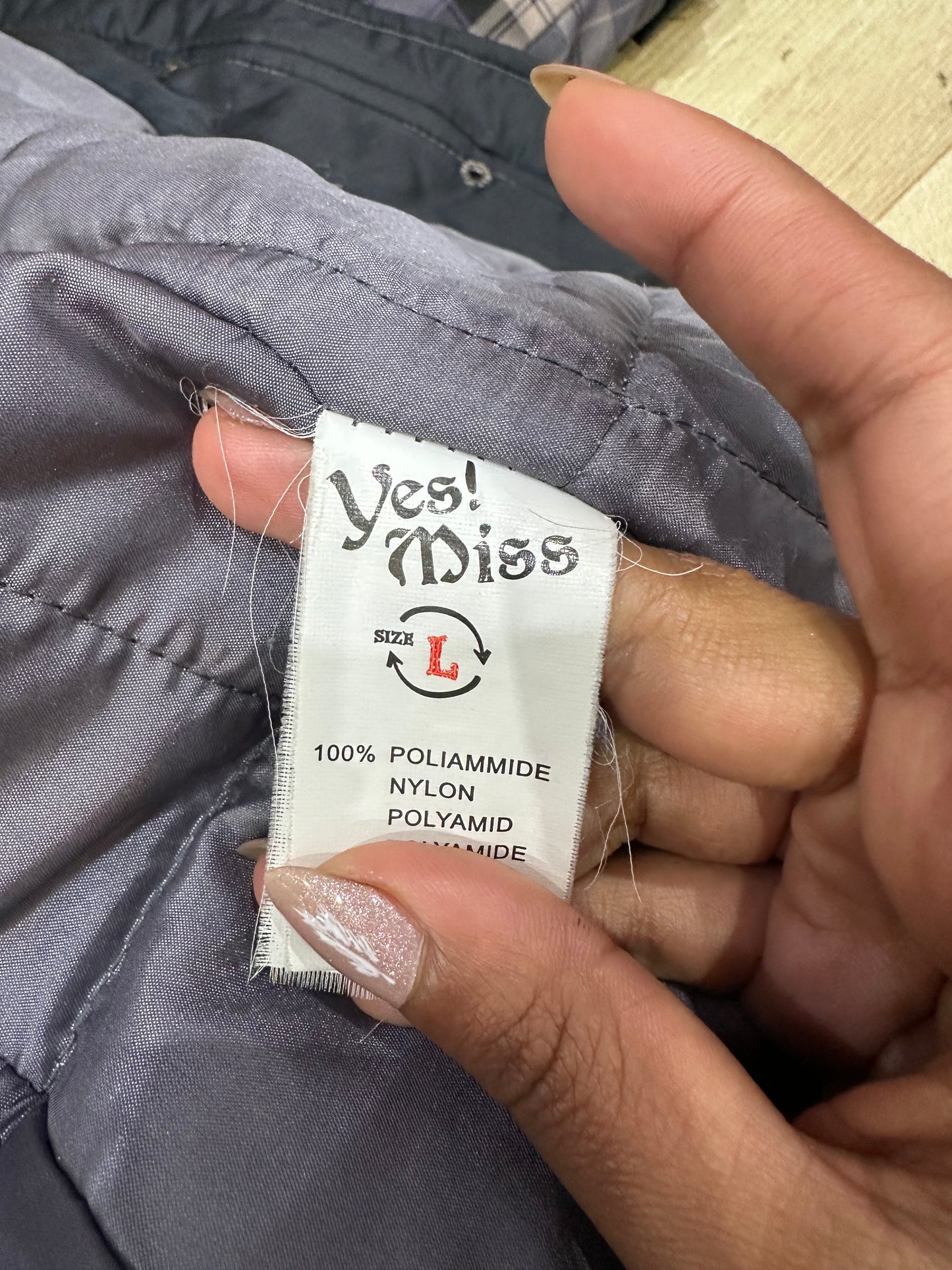 vintage edit thirty-three | small grey jacket with plaid print and faux fur collar