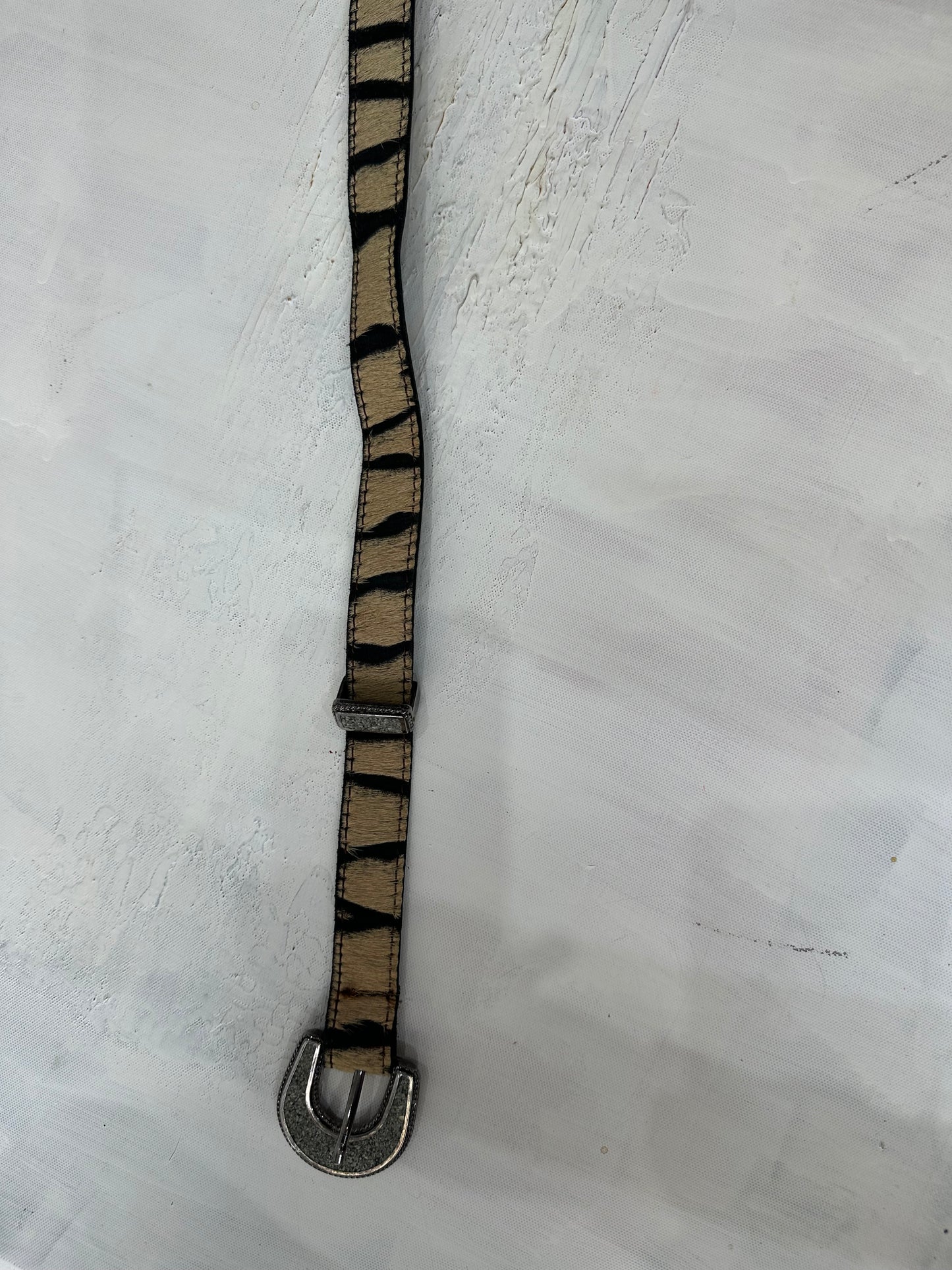 vintage edit: halloween | brown and black skinny belt with tiger print