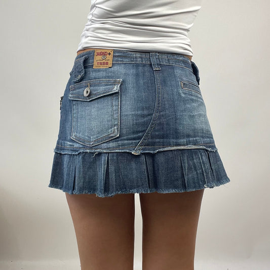 PARIS HILTON DROP | small denim frill mini skirt
