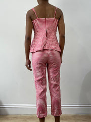spring edit | small/medium red gingham jumpsuit