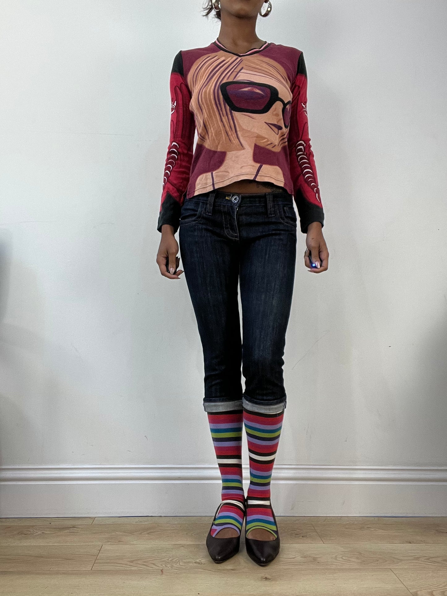 AUTUMN EDIT | small pink custo barcelona long sleeve graphic top