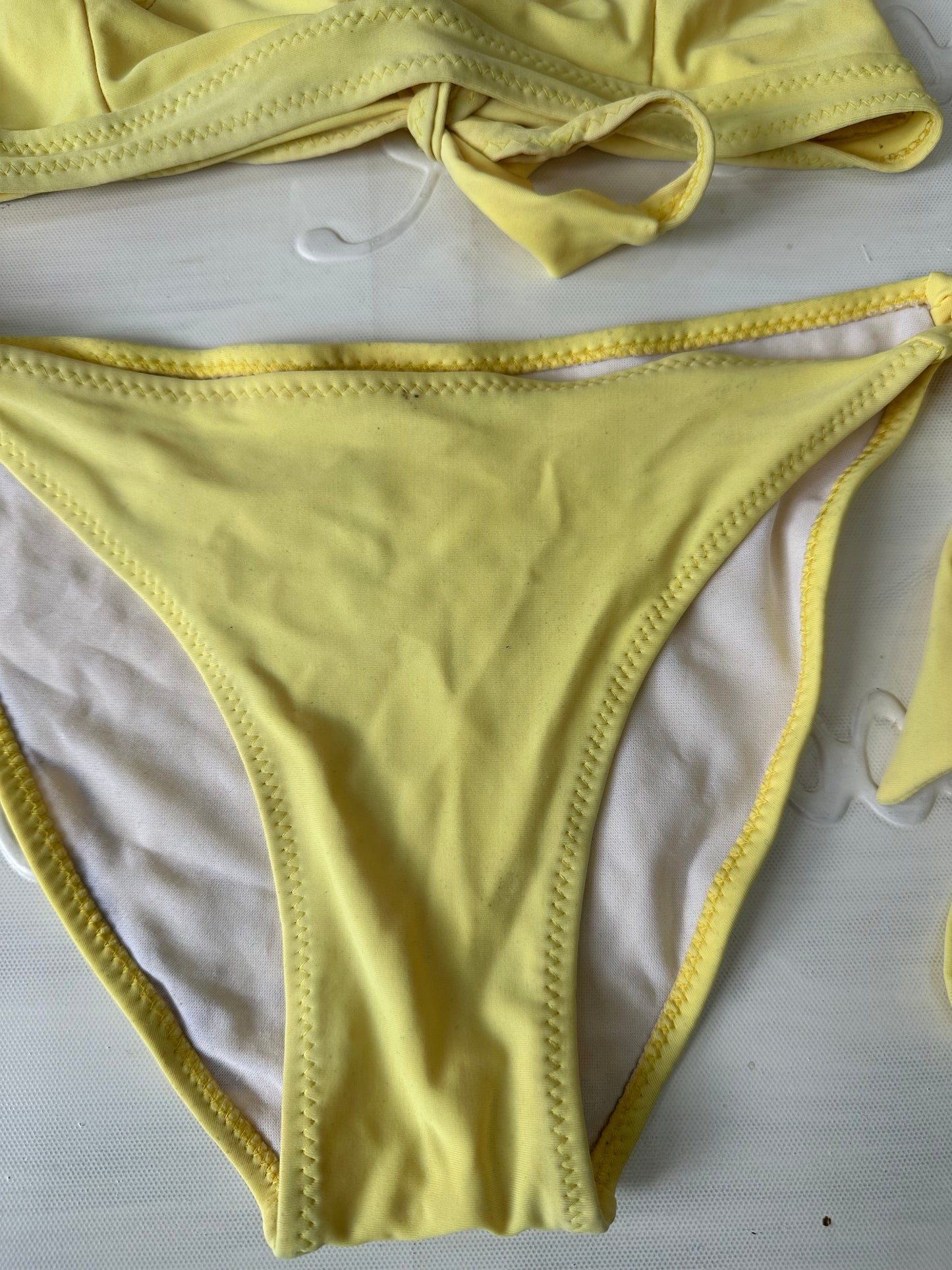 vintage edit twenty-seven | medium yellow butterfly bikini set with beading and sequins
