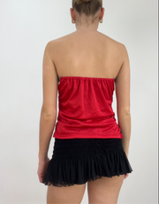 💻‼️ red jersey bandeau with army print