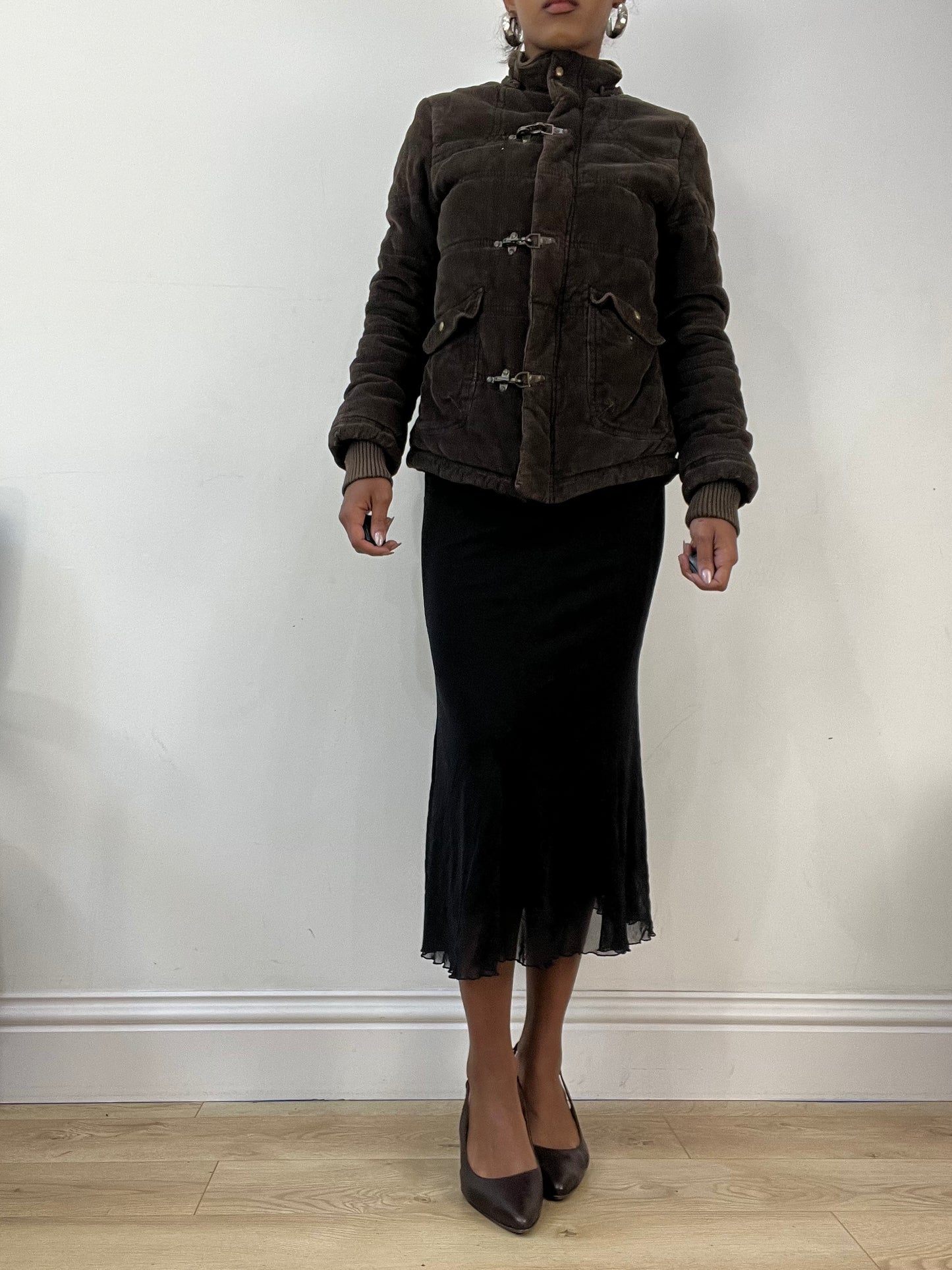 AUTUMN EDIT | small brown corduroy puffer jacket