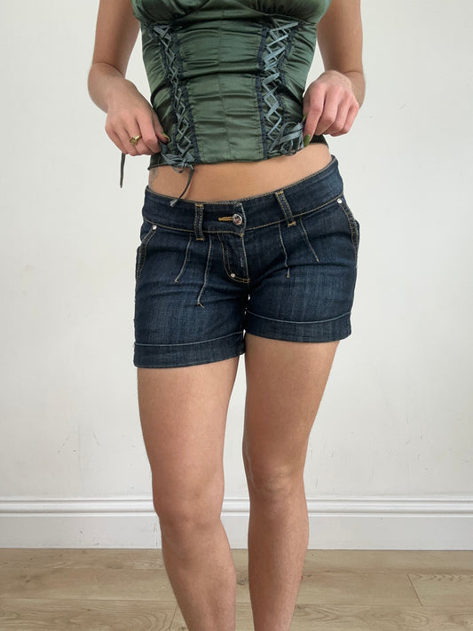 💻💚 vintage edit nineteen | small dark wash denim shorts