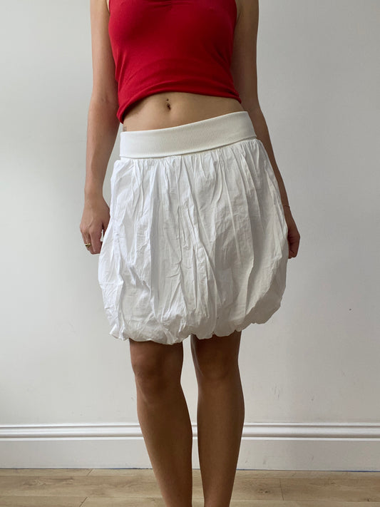 vintage edit thirty | small white bubble style  mini skirt